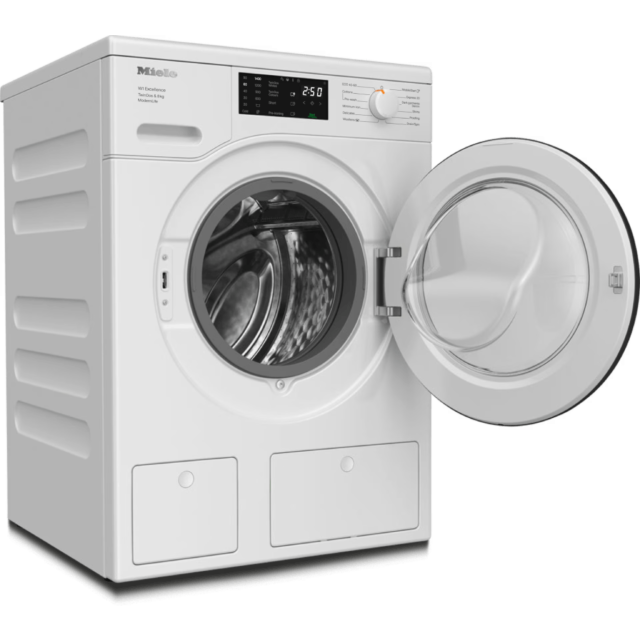 Miele WED665WCS W1 8Kg Front-Loading Washing Machine Twindos And Miele@Home – Smart Laundry Care 