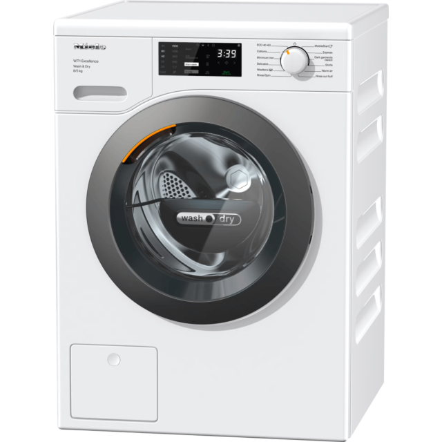Miele WTD165 WPM 8Kg Wash/5Kg Dry, Directsensor White, 1500Rpm Spin, Freestanding Washer-Dryer