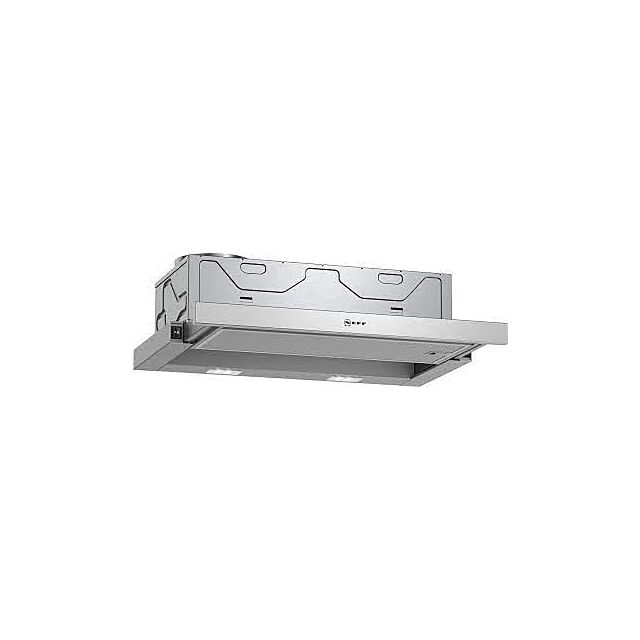 Neff D46BR22N1B Stainless Steel N 30, Telescopic Cooker Hood, 60 Cm, Silver Metallic