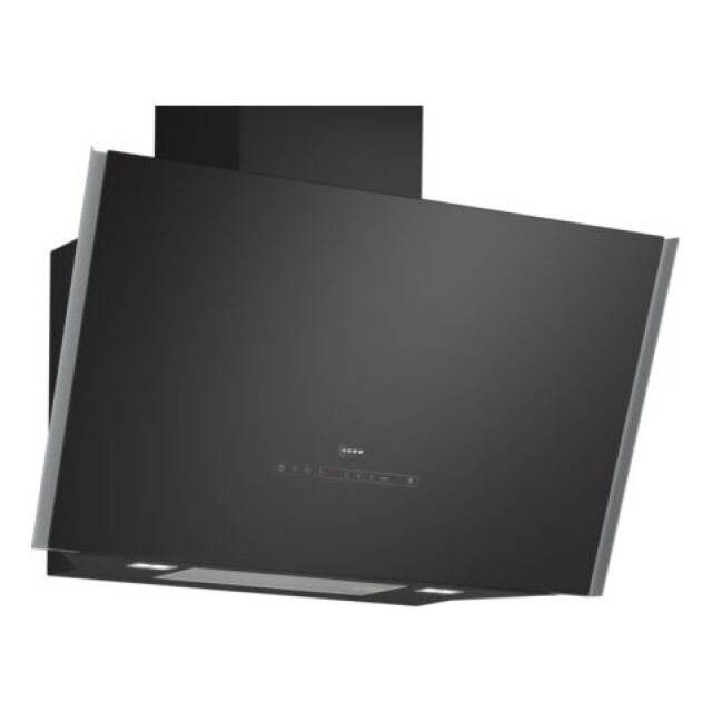Neff D98IPT2S0B Wall-Mounted Cooker Hood, 90 Cm, Clear Glass Black Printed