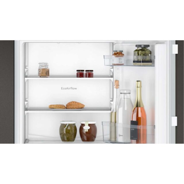 Neff KI7851FE0G N 30, Built-In Fridge-Freezer With Freezer At Bottom, 177.2 X 54.1 Cm, Flat Hinge