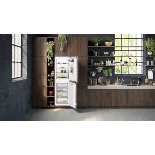 Neff KI7851FE0G N 30, Built-In Fridge-Freezer With Freezer At Bottom, 177.2 X 54.1 Cm, Flat Hinge