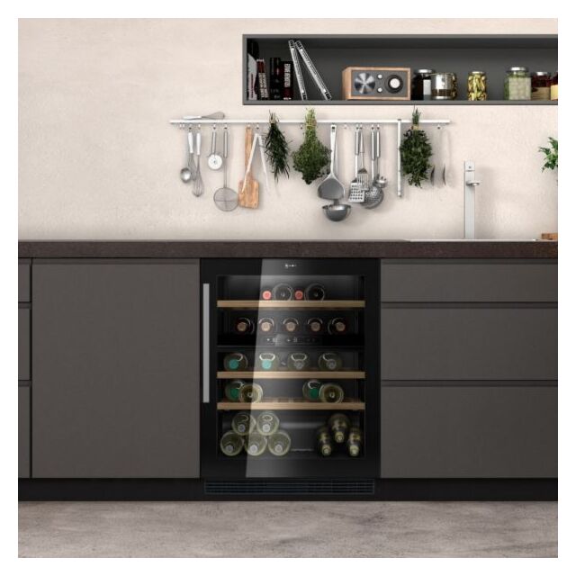 Neff KU9213HG0G Black N70, Wine Cooler With Glass Door, 82 X 60 Cm 