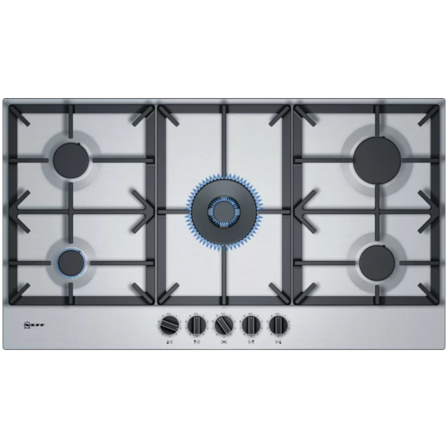 Neff T29DS69N0 N70 90cm Stainless Steel Gas Hob