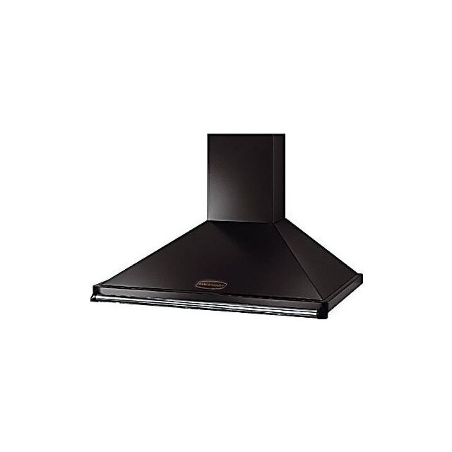 Rangemaster Classic 110cm Cooker Hood Black with Chrome Rail CLAHDC110BC/ 89280