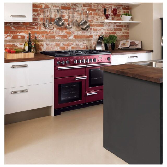 Rangemaster 97540 Cranberry Professional Deluxe 110 Dual Fuel 