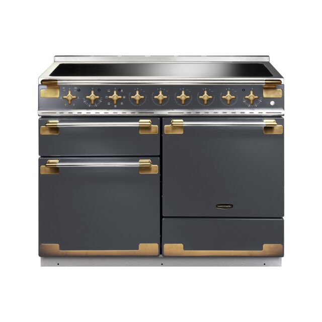 Rangemaster ELS110EISL/AB Slate Limited Edition, Antique Brass Trim, 110Cm, Slate + Induction, 
