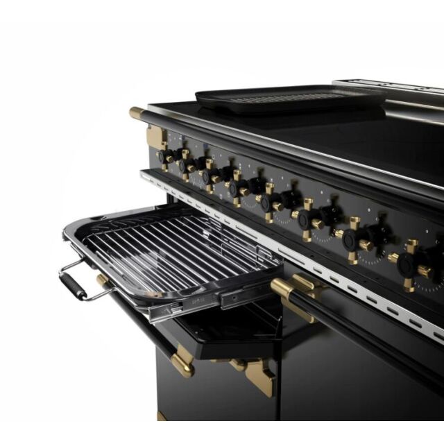 Rangemaster ELS90EIGB/BE Black / Brass Elise Luxe 90 Inductionblack With Black / Antique Brass Trim