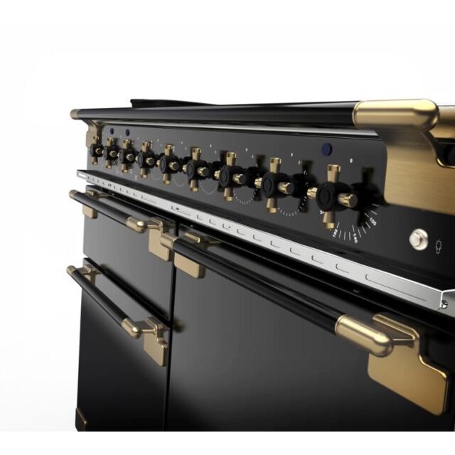 Rangemaster ELS90EIGB/BE Black / Brass Elise Luxe 90 Inductionblack With Black / Antique Brass Trim