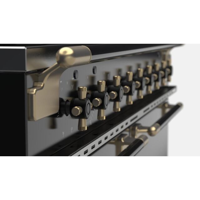 Rangemaster ELS90EIGB/BE Black / Brass Elise Luxe 90 Inductionblack With Black / Antique Brass Trim