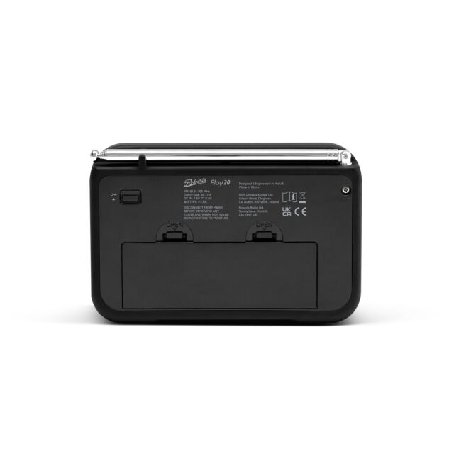 Roberts Radio PLAY20BK DAB+/DAB/FM RDS Radio - Black