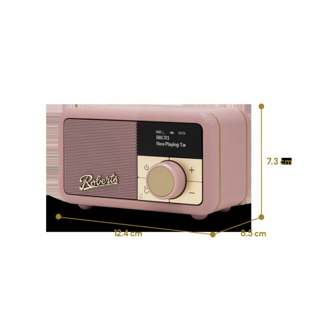 Roberts Radio REV-PETITE2DP DAB+/DAB/FM RDS Radio - Dusky Pink