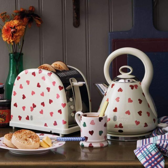 Russell Hobbs 28340 Emma Bridgewater Pink Hearts Design 2 Slice Toaster -