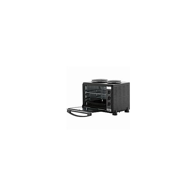 Russell Hobbs RUS22780 Black Mini Oven With Hot Plates Fan Oven 