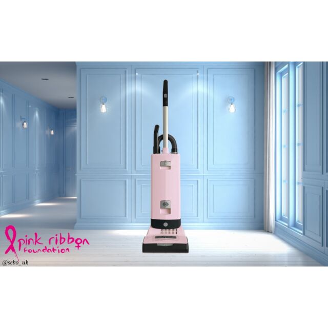 Sebo 91547GB Pastel Pink Automatic X7 Pastel Pink Epower Upright Cleaner In Support Of The Pink Ribb