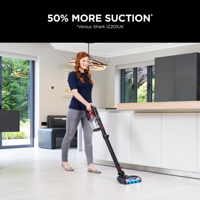 Shark IZ300UKT Anti Hair Wrap Cordless Stick Vacuum Cleaner with PowerFins Flexology & TruePet - 60 