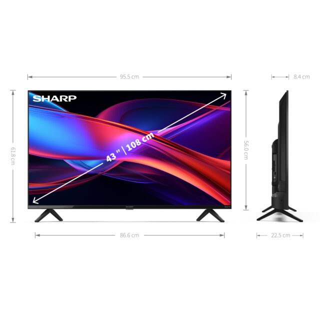 Sharp 2T-C43GD2225K  43inch  Full HD Frameless Smart Roku TV