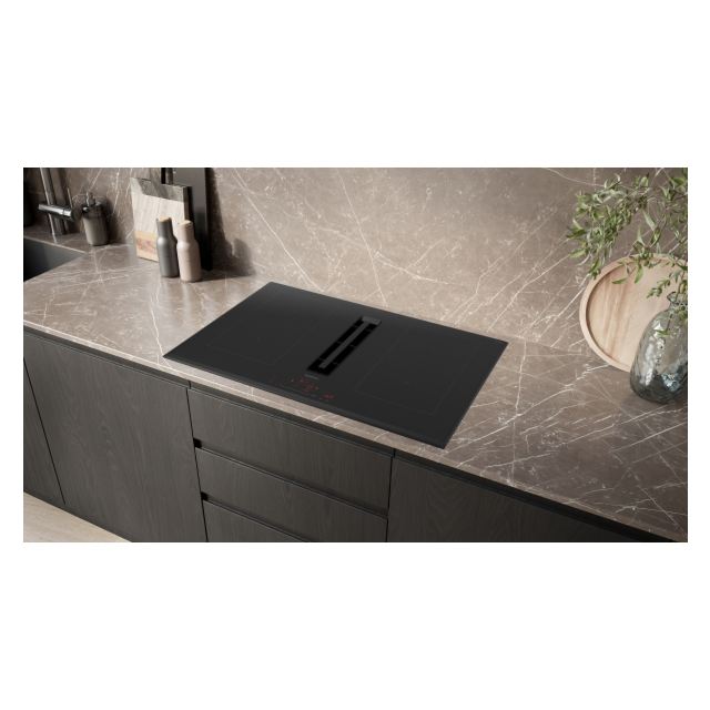 Siemens ED851HQ26E Black Q500 Induction Hob With Integrated Ventilation System 80 Cm Surface Mount W