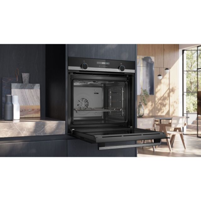 Siemens HB537GBS3B Black And St/St Iq500, Built-In Oven, 60 X 60 Cm, 