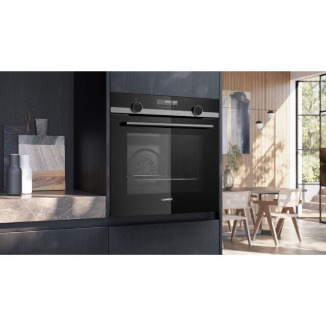 Siemens HB578GBS7B Black And Stainless Steel Iq500 Built-In Oven 60 X 60 Cm With Pyrolytic Cleanings