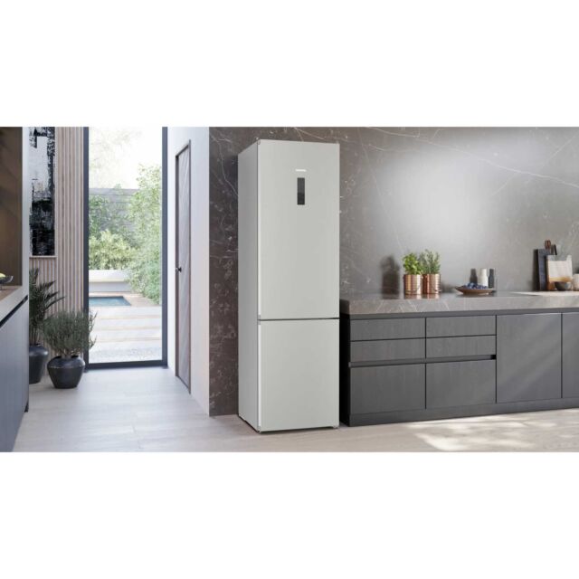 Siemens KG39NXIBF Brushed Steel Iq300 Free-Standing Fridge-Freezer With Freezer At Bottom 203 X 60 C
