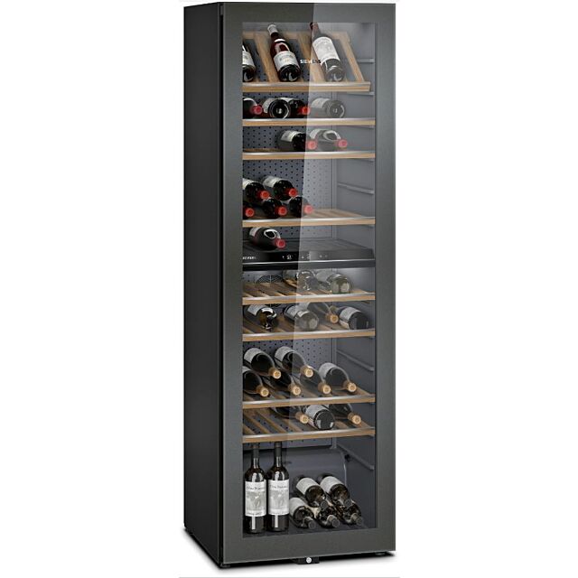 Siemens KW36KATGA Black Dual Zone Wine Cooler With Glass Door - 186 X 60 Cm