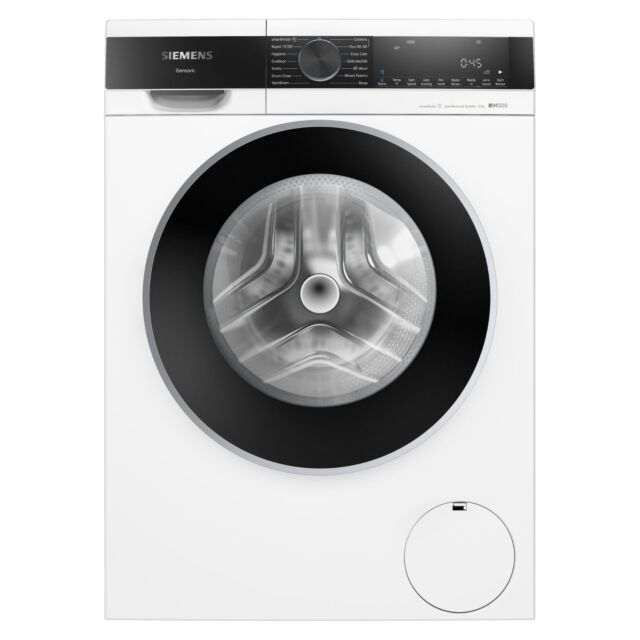 Siemens WG46G2Z1GB White Iq500, Washing Machine, Front Loader, 9 Kg, 1600 Rpm - Black Door