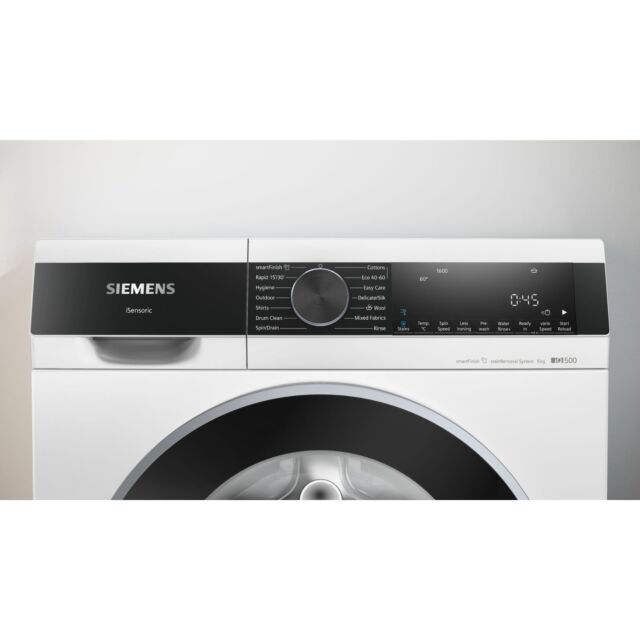 Siemens WG46G2Z1GB White Iq500, Washing Machine, Front Loader, 9 Kg, 1600 Rpm - Black Door