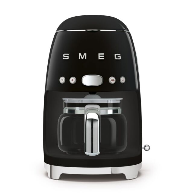 Smeg DCF02BLUK Black Drip 50 Style Coffee Machine With Filter