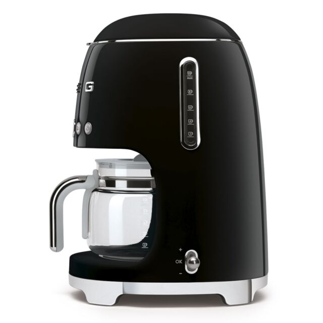 Smeg DCF02BLUK Black Drip 50 Style Coffee Machine With Filter