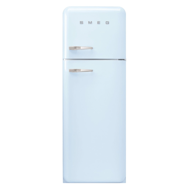 Smeg FAB30RPB5UK Pastel Blue 60Cm 50S Style Right Hand Hinge Freezer Over Fridge 