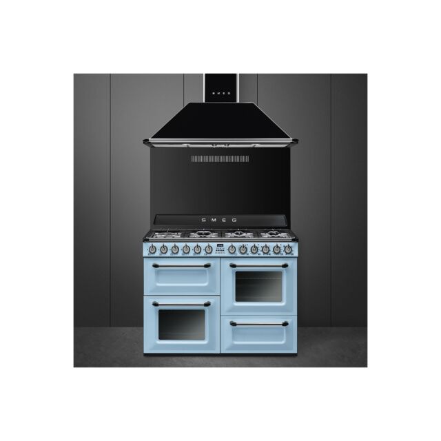 Smeg TR4110AZ Pastel Blue 110Cm Wide Dual Fuel Rangecooker 