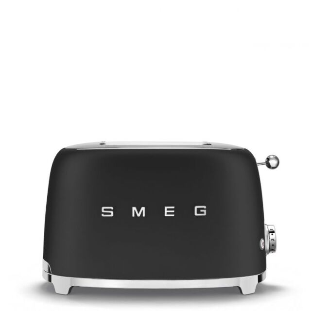 Smeg TSF01BLMUK Matte Black Retro Style 2 Slice Toaster