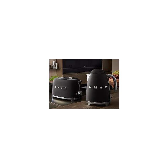 Smeg TSF01BLMUK Matte Black Retro Style 2 Slice Toaster