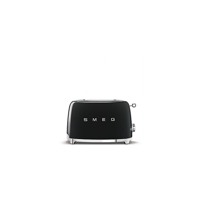 Smeg TSF01BLUK Black 50S Style Two Slice Toaster