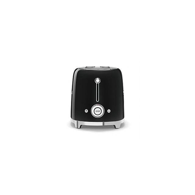 Smeg TSF01BLUK Black 50S Style Two Slice Toaster
