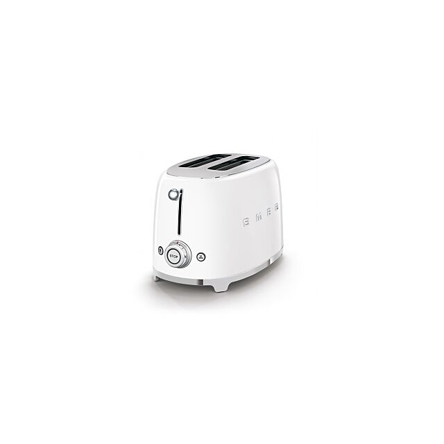 Smeg TSF01WHUK White 50S Style Two Slice Toaster
