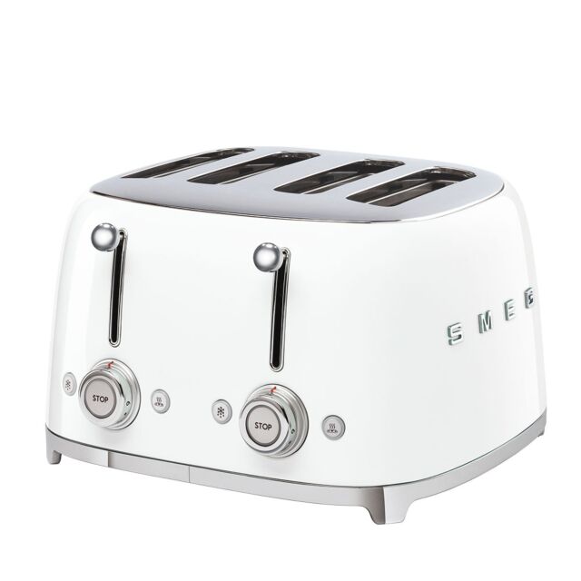 Smeg TSF03WHUK White 4 X 4 Slice Toaster