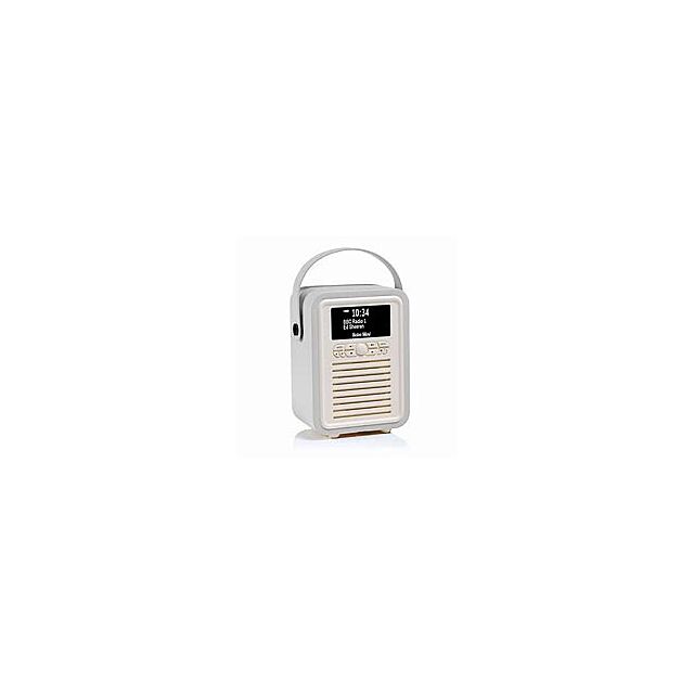 Viewquest VQMINILG Light Grey Retro Mini DAB Radio