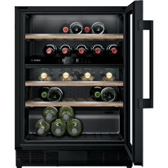 Bosch KUW21AHG0G Series 6 Built-In Wine Cooler with Glass Door - Black