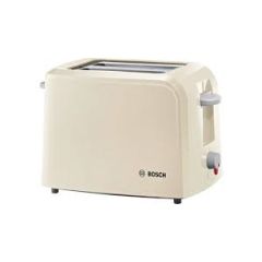 Bosch TAT3A017GB TAT3A017GB Toaster, 2 Slice Toaster, Plastic, Cream, 980 Watts, 1.7kg, Integrated R